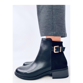 Botas Chelsea de mujer en ante flor Gammes Negro - Inello