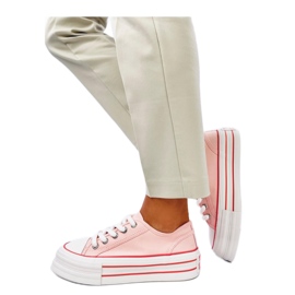 Deportivas doble suela rosa