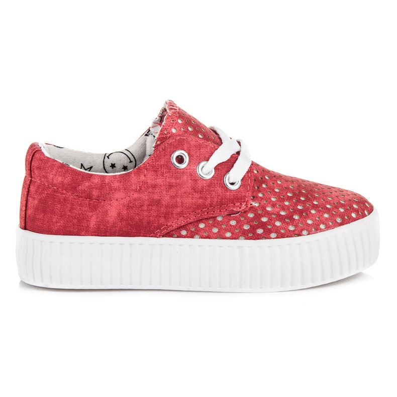 Kylie Atado zapatillas en la plataforma rojo