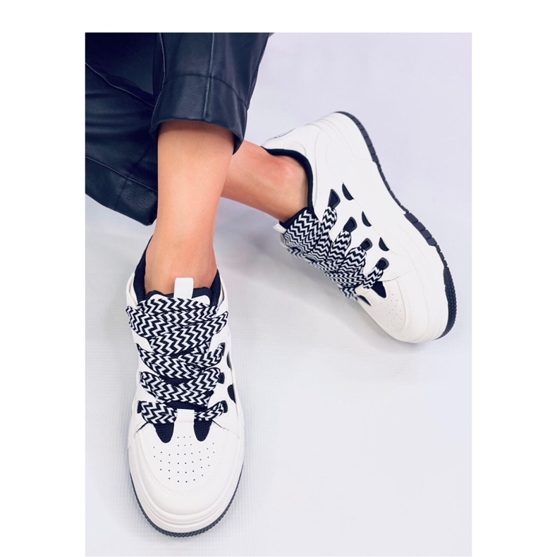 Zapatillas de mujer Allman Negro - Inello blanco