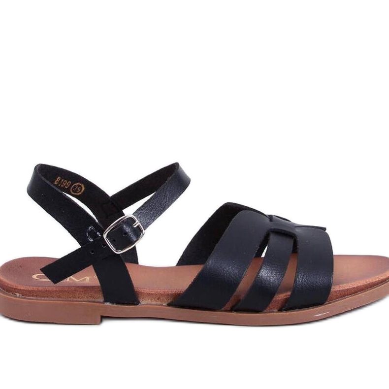 Sandalias planas mujer negras negro