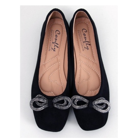 Bailarinas de ante con lazo Serna Nero - Inello negro