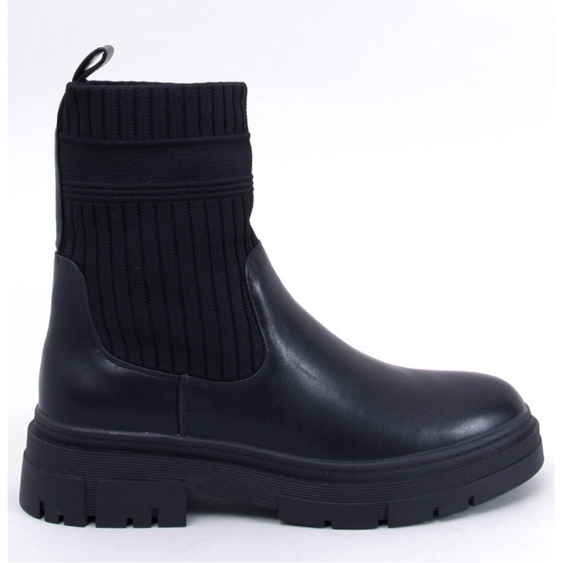 Botines con parte superior elástica Demus Negro - Inello