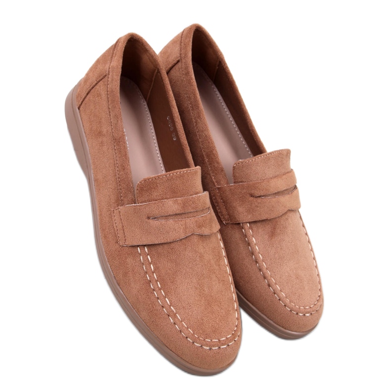 Mocasines mujer kaki marrón