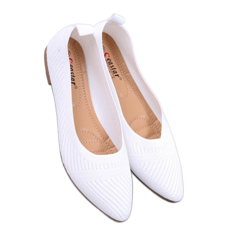 Bailarinas tejidas blancas blanco Bailarinas tejidas blancas blanco