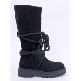 Botas de ante con cordón, Spicer Black - Inello negro