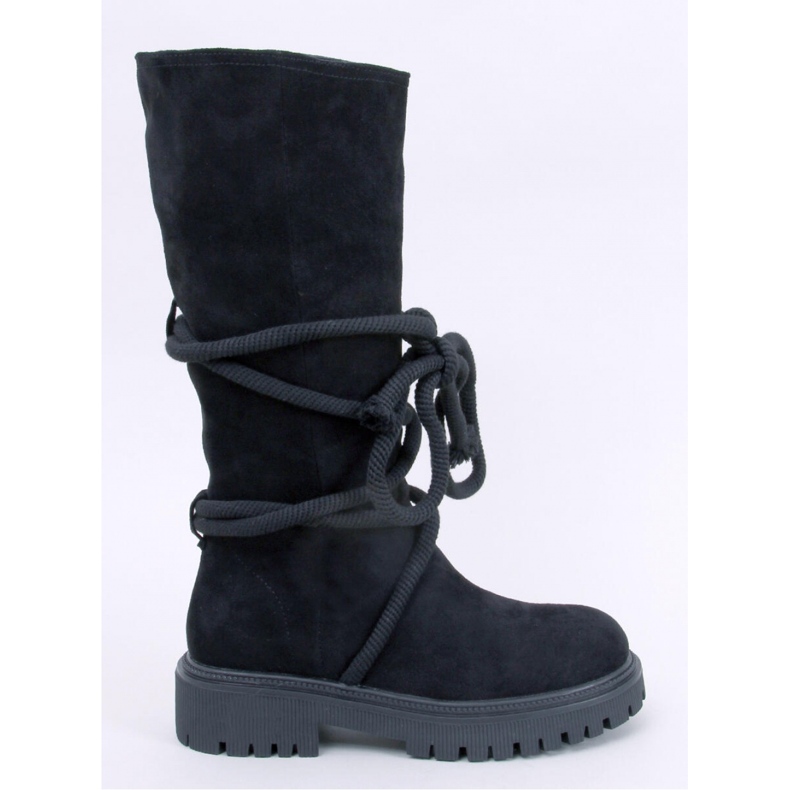 Botas de ante con cordón, Spicer Black - Inello negro