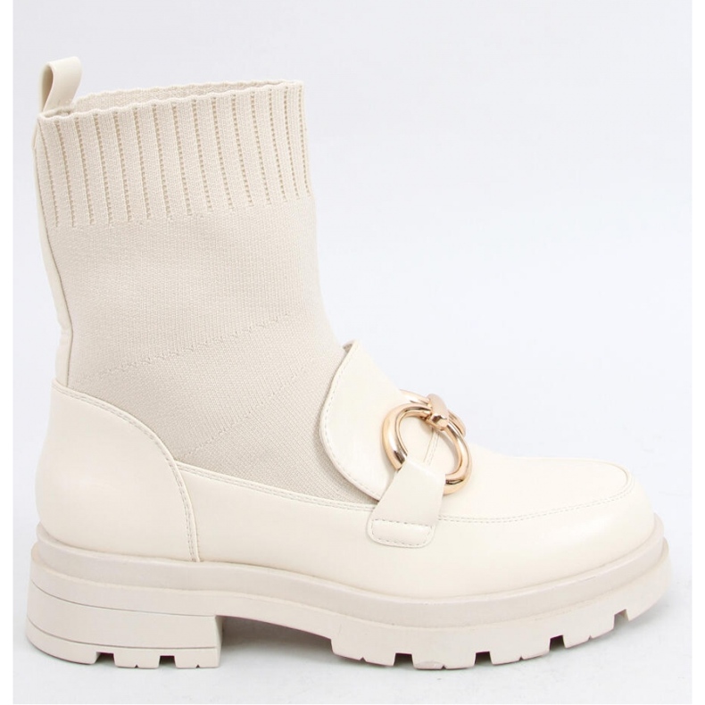 Botines calcetín tono beige - Inello