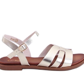 Sandalias planas mujer doradas dorado