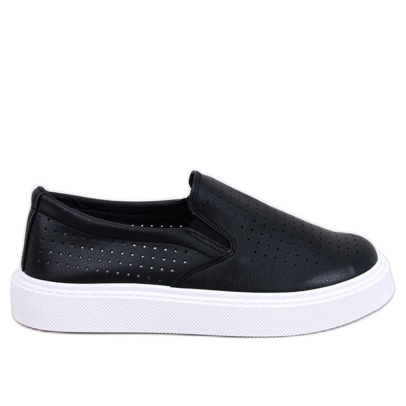 Zapatillas slip-on caladas negras negro