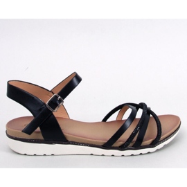 Sandalias con circonitas Marta Negro - Inello