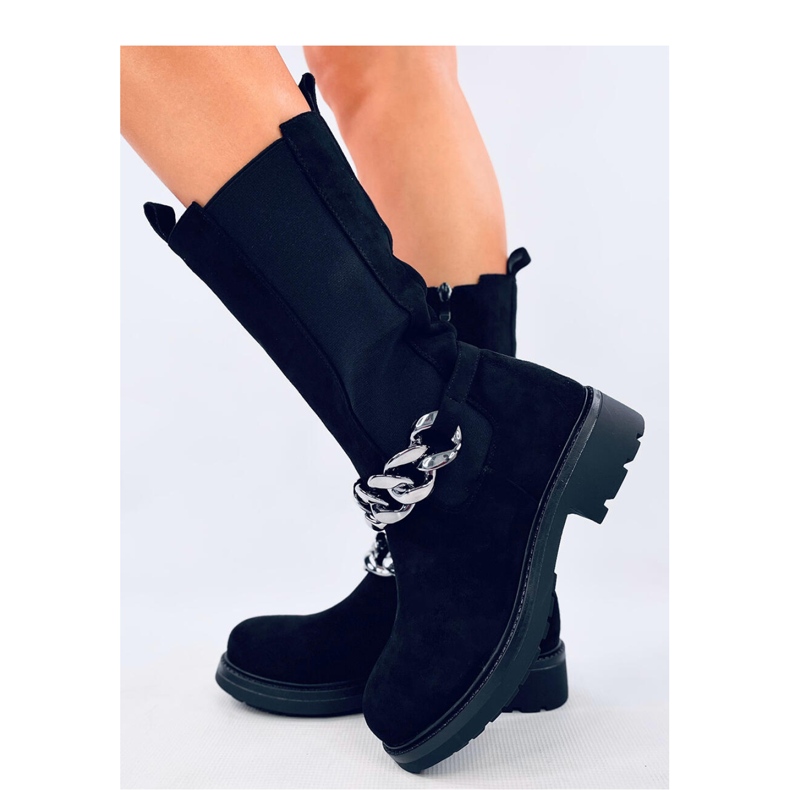 Bota Chelsea Wiley negra de caña larga - Inello negro