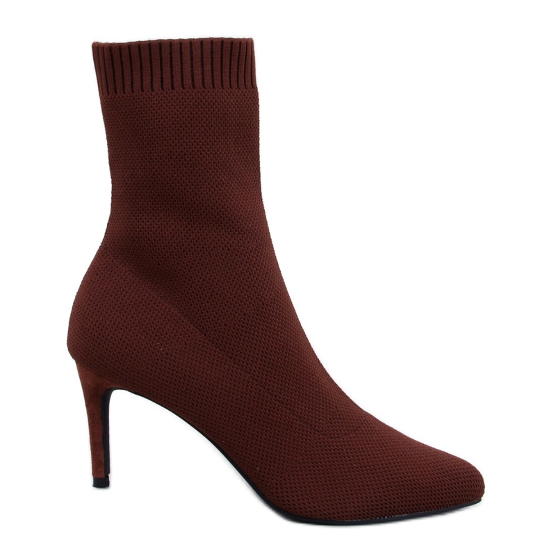 Donatella Botas stiletto calcetín marrón - Inello