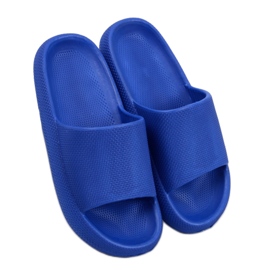 Chanclas de goma azul real