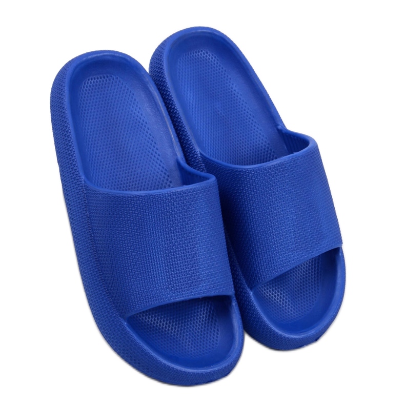 Chanclas de goma azul real