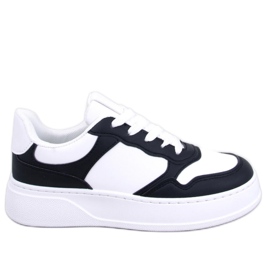 Zapatillas de mujer de suela alta Negro blanco