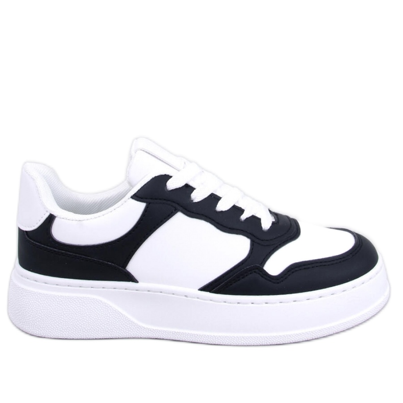 Zapatillas de mujer de suela alta Negro blanco