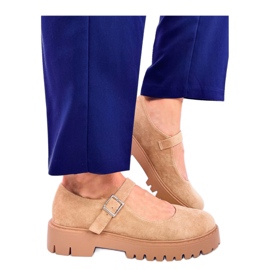 Holmess Bailarinas plataforma tiras caqui - Inello beige