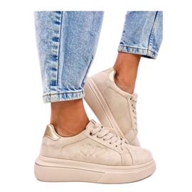 Deportivas pastel de mujer Akins Caqui - Inello beige