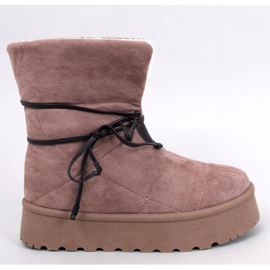 Precio Botas de nieve de piel de oveja caqui - Inello marrón