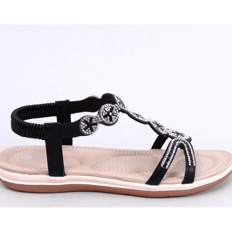 Yvers Negro - Sandalias Inello con circonitas decorativas