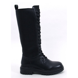 Eddies Black - Botas Inello con parte superior elástica negro