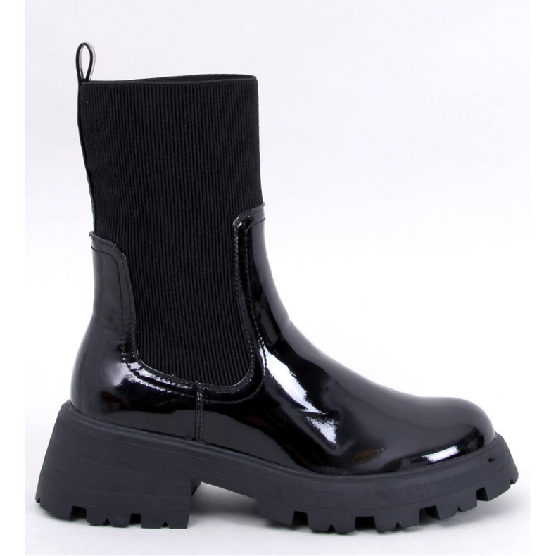 Batson Botas Chelsea lacadas en negro - Inello