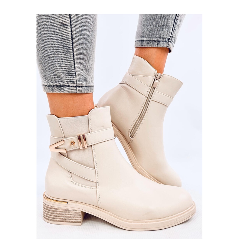 Botas Chelsea Gavins Pu Beige - Inello