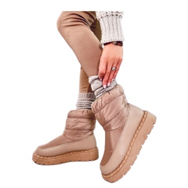 Javier Khaki - Botas de nieve de nailon Inello marrón