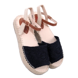 Sandalias alpargatas Boho Ingram Negras - Inello negro