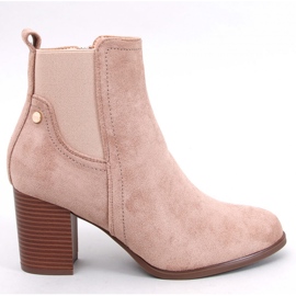 Botines clásicos de tacón Rosey Khaki - Inello beige