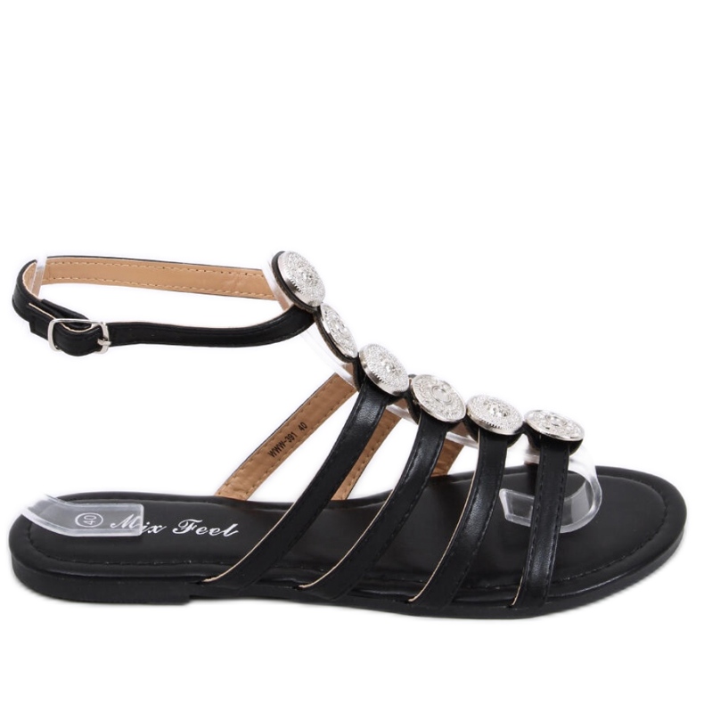 Sandalias gladiadoras de mujer Logan Negro - Inello