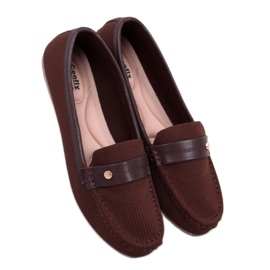 Mocasines de mujer suaves Yuriko Marrone - Inello marrón