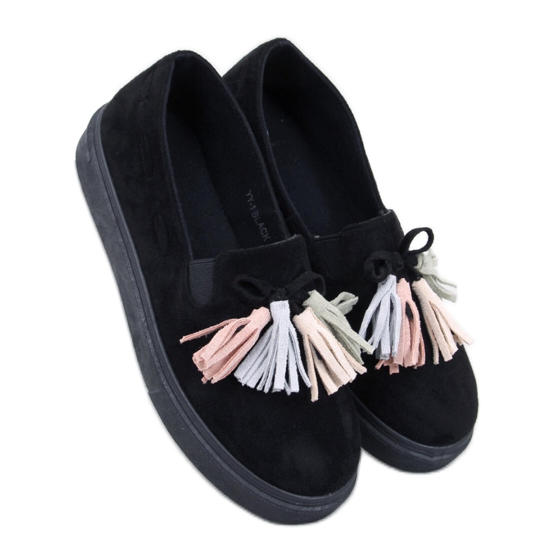 Mocasines con flecos Krauss Blackcolor - Inello negro Mocasines con flecos Krauss Blackcolor - Inello negro