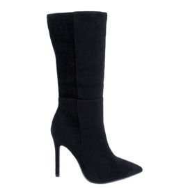 Botas stiletto clásicas de ante Marissa Negro - Inello
