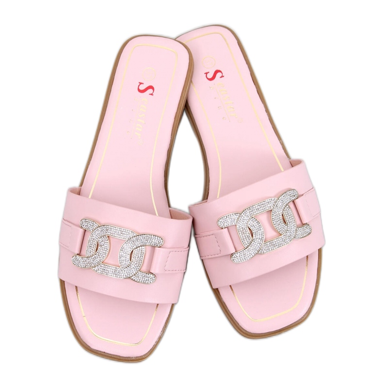 Sandalia chanclas Mille rosa con strass - Inello rosado