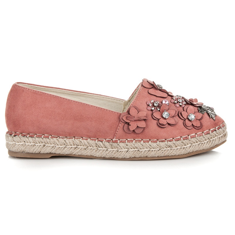 Marquiz Zapatos bajos sin cordones con adornos rosado