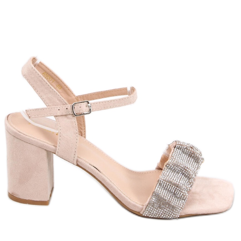 Sandalias tacón ancho Dash nude - Inello beige