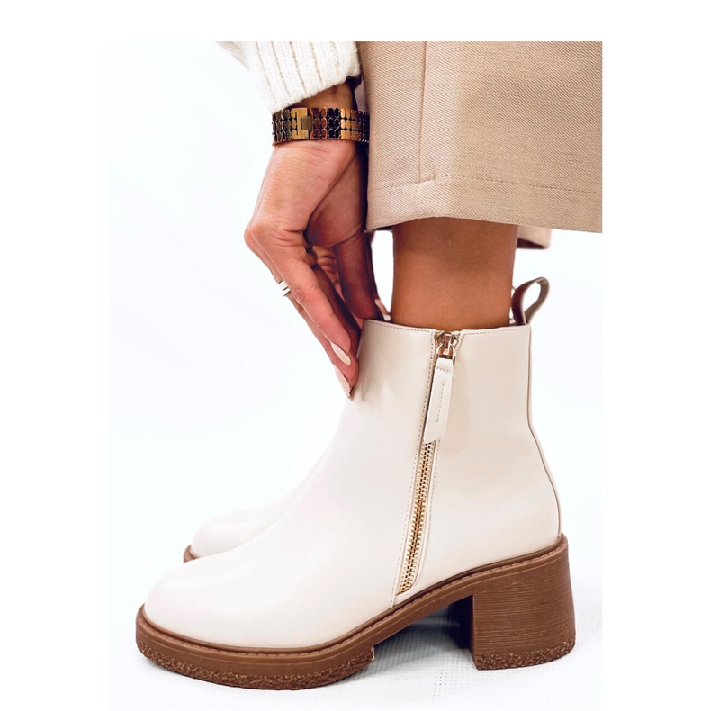 Guire Botines tacón beige - Inello