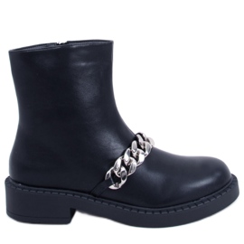 Botines de mujer con cadena Foster Negro - Inello