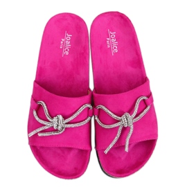 Sandalia Chanclas de corcho con circonitas Dietz Fucsia - Inello rosa