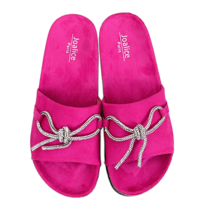 Sandalia Chanclas de corcho con circonitas Dietz Fucsia - Inello rosado