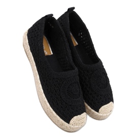 Dagonei Alpargatas bailarina caladas negras - Inello negro