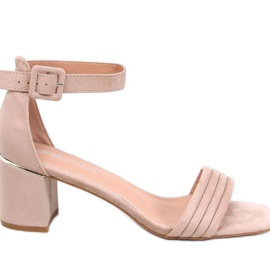 Sandalias de tacón de mujer Rondeu Caqui - Inello beige