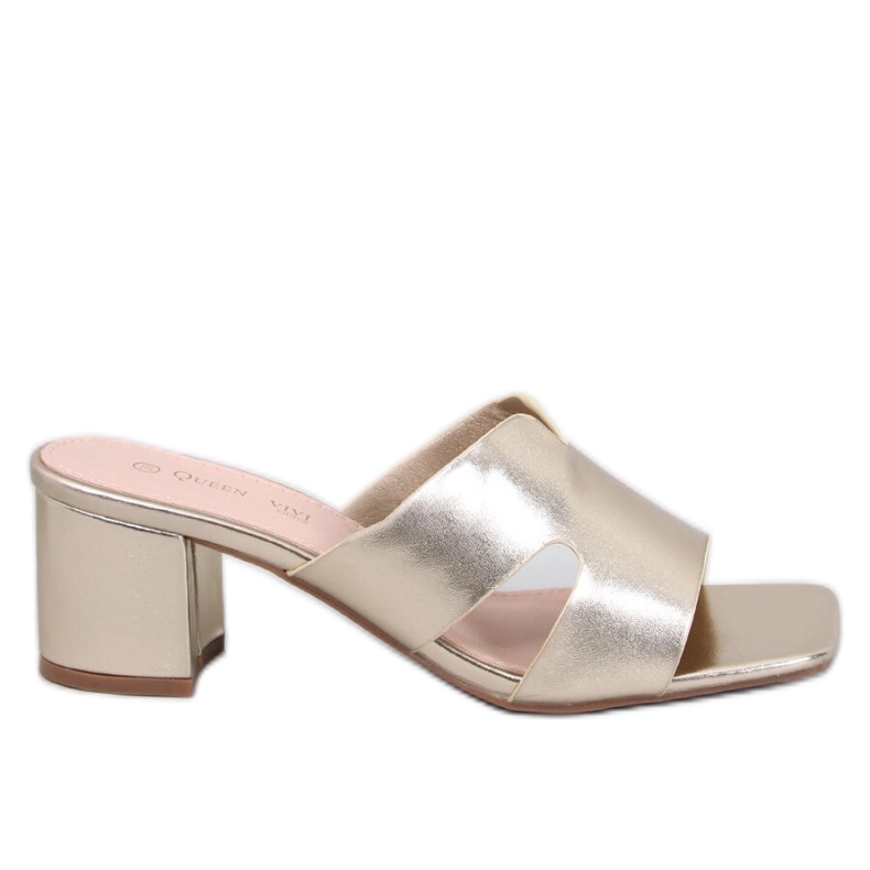 Sandalia chanclas tacón Vallon Gold - Inello amarillo