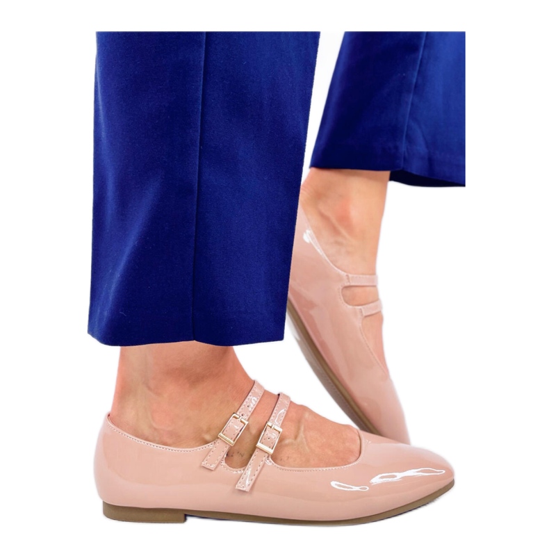 Bailarinas Charol Mary Jane Liths Nude - Inello rosado