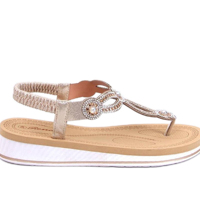 Sandalias chanclas con circonitas Harani Gold - Inello amarillo