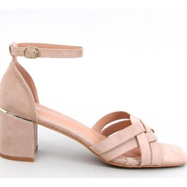 Sandalias de tacón de mujer Sabines Caqui - Inello beige