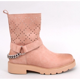 Botines calados Issey caqui - Inello beige