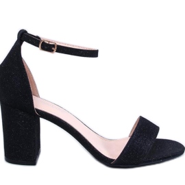 Yanas Sandalias tacón tornasol negro - Inello Yanas Sandalias tacón tornasol negro - Inello